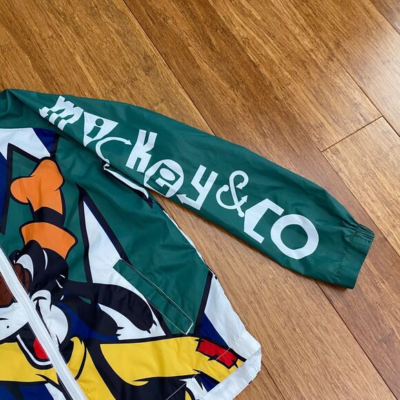 Disney Mickey & Co Jacket Windbreaker Zip Up Hooded Goofy Donald Duck Size 9/10 - Picture 4 of 13